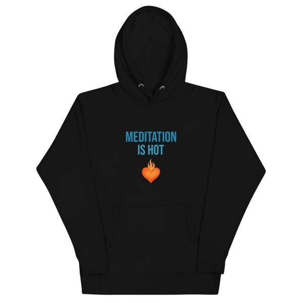 Meditation is Hot-Sudadera con capucha unisex inspiradora para yoga y meditación