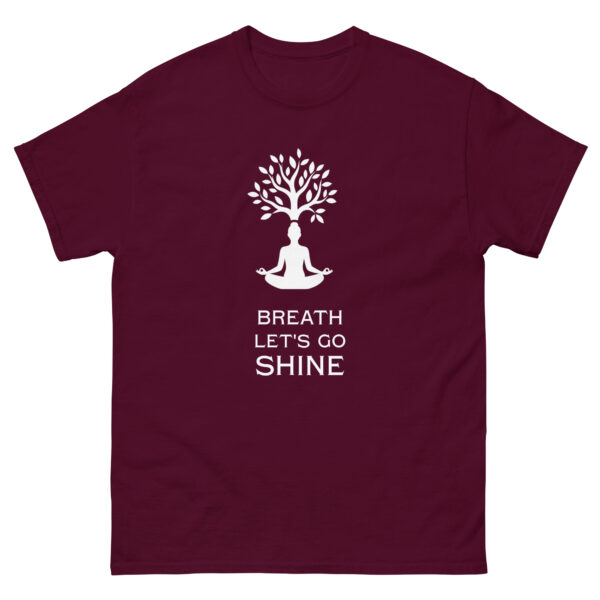 Camiseta Breath, Let’s Go Shine – Respiración consciente, yoga y energía positiva - Imagen 3
